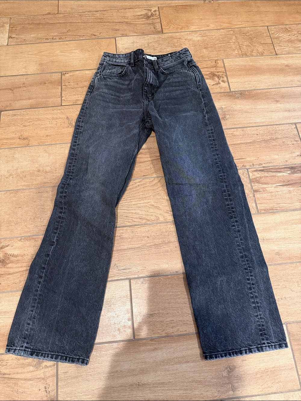 Zara Women's High-Rise Black Washed Jeans